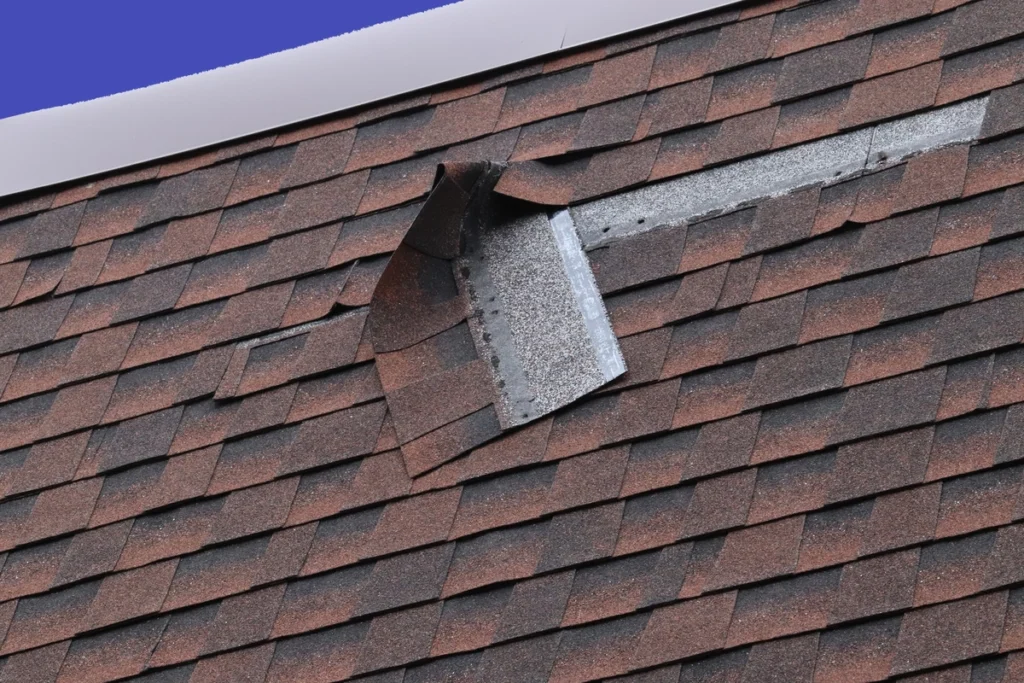 missing shingles showing signs of storm damage 